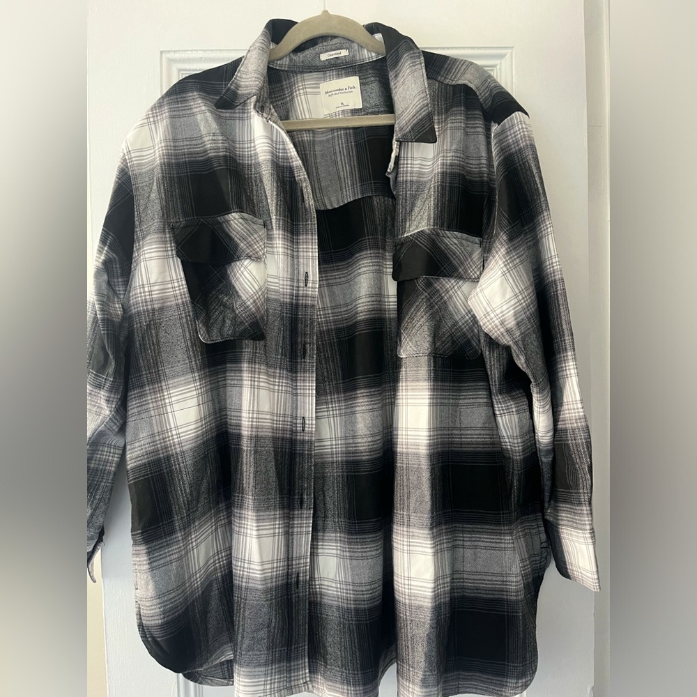 Abercrombie Flannel Oversized Jacket Soft A&F Collection